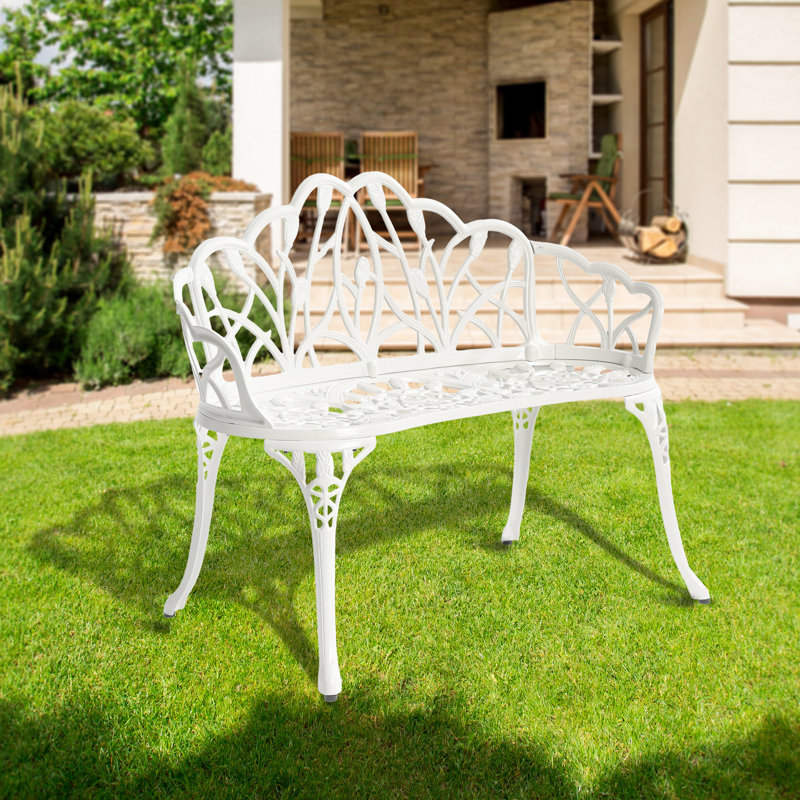 La chaise d'extérieur en fonte d'aluminium - peut supporter un poids lourd en blanc améliore l'attrait visuel