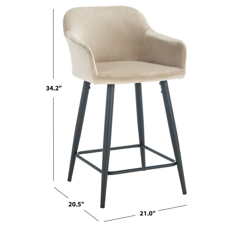 Tabouret de comptoir 23,5 po Ivanna, Taupe