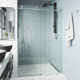 Elan E-Class 60-64" W x 76" H Sliding Frameless Shower Door with 3/8" Clear Glass