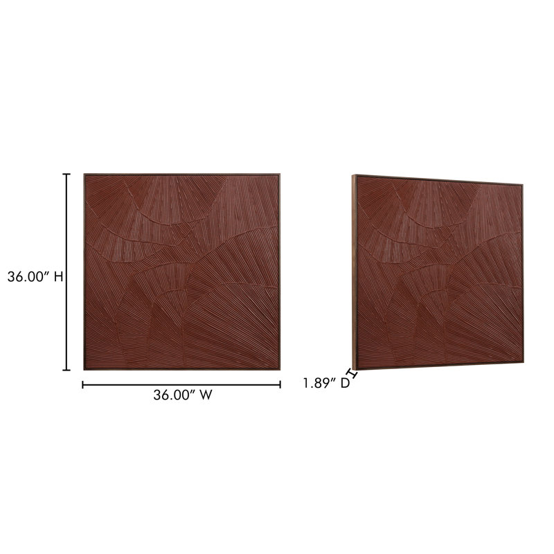 Flutter Painting by Moe's Home Collection, Maroon
