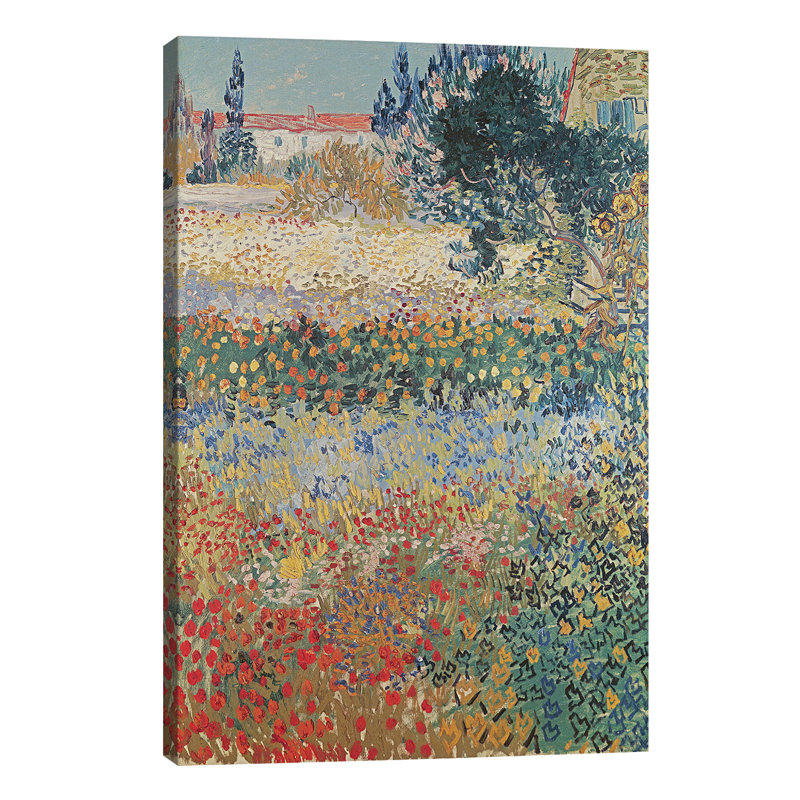 Garden In Bloom, Arles, July 1888 by Vincent Van Gogh - Print on Canvas, 66.04 cm H x 45.72 cm W x 1.91 cm D, Wrapped Canvas