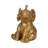 Figurine Resin Polyresin Sitting Elephant with Decorative Metallic Surface Boho Chic Whimsical Artistic Exotic Playful Intricate Carved Textured Trendy Contemporary Eclectic Statement Decor Accent