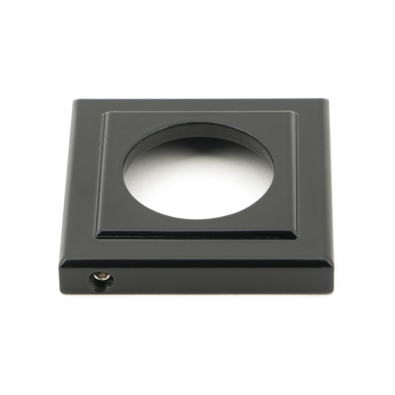 Avon Round Lever on Rose Set (Square), Black
