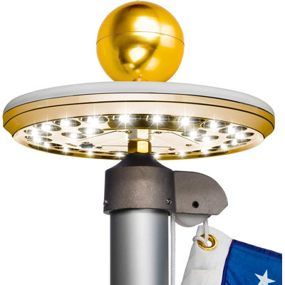 1300 Lumens 26 Led Outdoor Super Bright Automatic Solar Powered Flag Pole 12+ Hours Flag  Light
