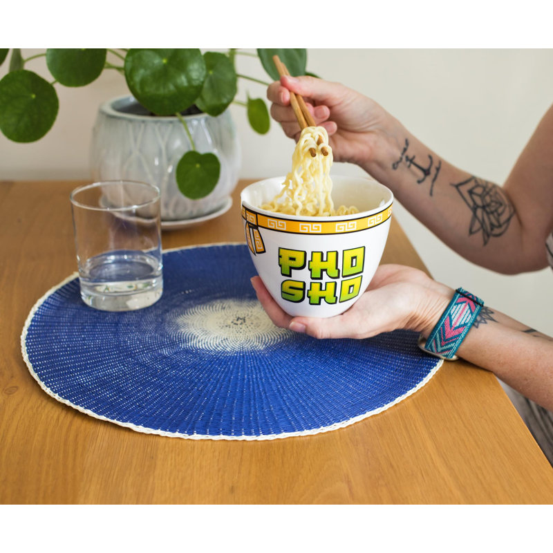Service de vaisselle japonais Bowl Bop Pho Sho | Bol Ramen 16 onces, baguettes