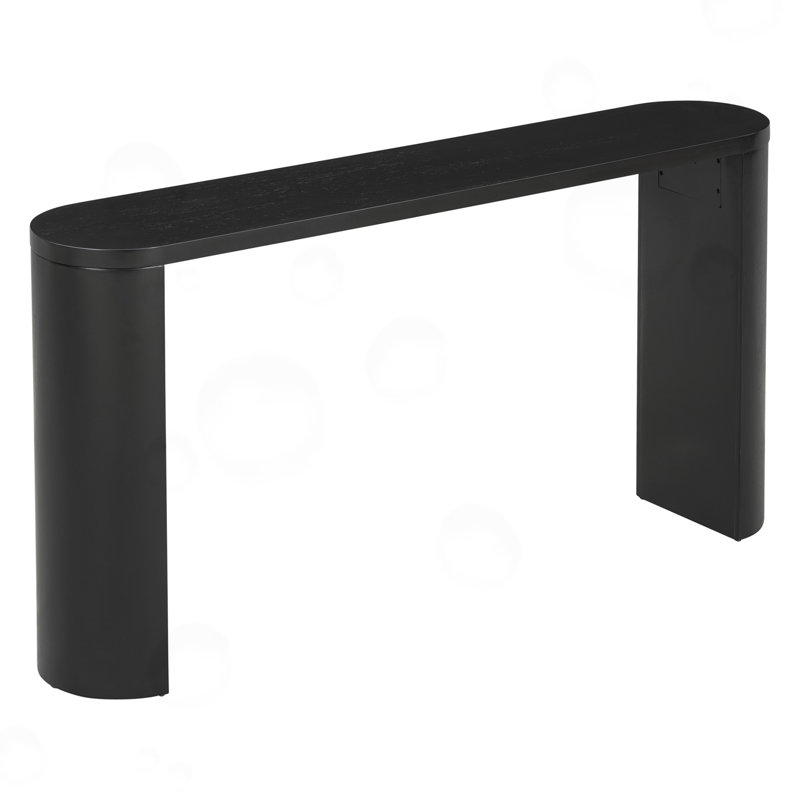 Console with Semi-Cylindrical Base, Black