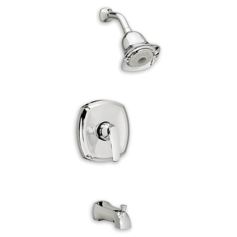 Garniture de baignoire et douche à pression équilibrée avec flowise flowise Copeland, Chrome poli