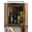 Armoire de coin française rétro en bois massif