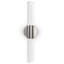 Luminaire de barre d'éclairage de salle de bain à DEL à 2 ampoules à intensité variable à 2 lumières à intensité variable en nickel brossé H 22 po-120690636