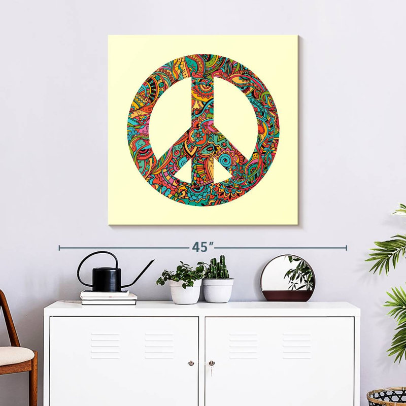 Kimira Abstract Peace, 36" H x 36" W