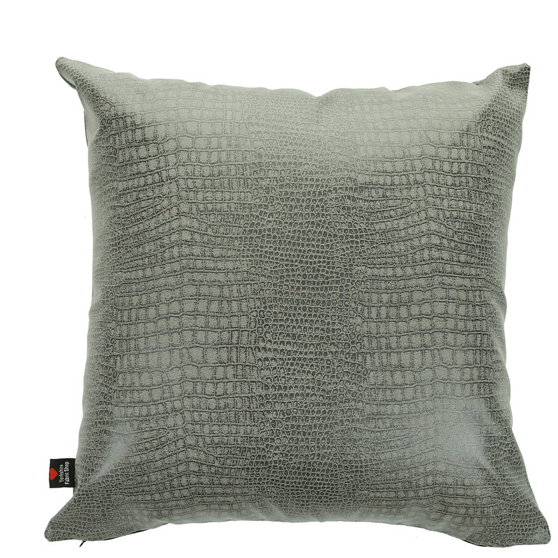 Chaz Animal Print Square Cushion, Medium, Grey