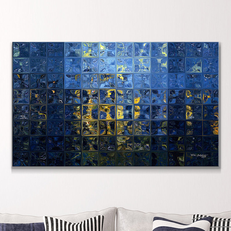 « méditerranéen », reproduction d’art sur toile, H 24 po x l 40 po x P 1,5 po, Toile tendue