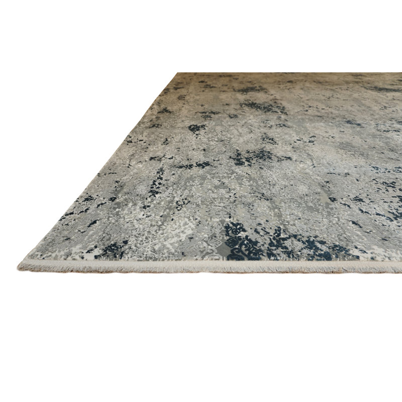 Santorini Abstract Area Rug in Gray, Rectangle 2'11" x 4'11"