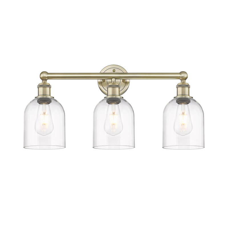 Allysson 3 - Light Dimmable Vanity Light, Antique Brass, Clear