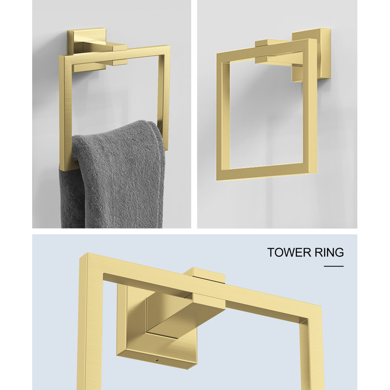 Towel Ring, Brushed Gold