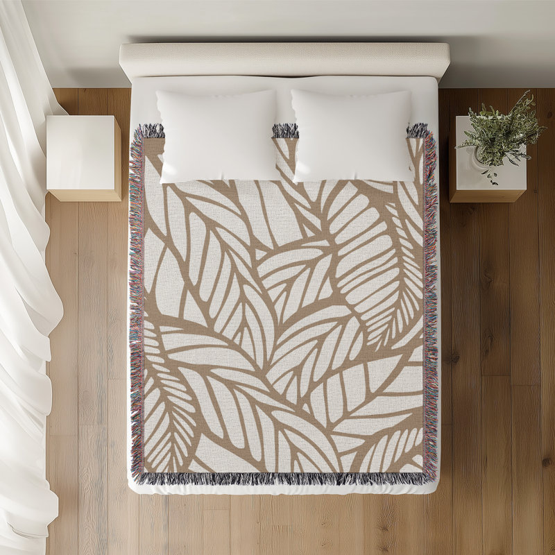 Jeté en coton Caro, 50 x 70, Beige