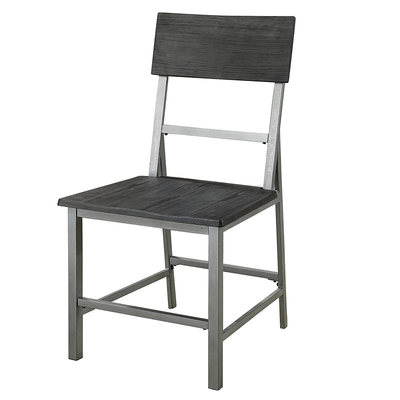 Mckain Open Back Side Chair in Silver