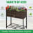 Raised Garden Bed, Elevated Planter Box With Rattan Wicker Look, Tool Storage Shelf, Portable Design For Herbs, Vegetables, Flowers, Brown-754645505