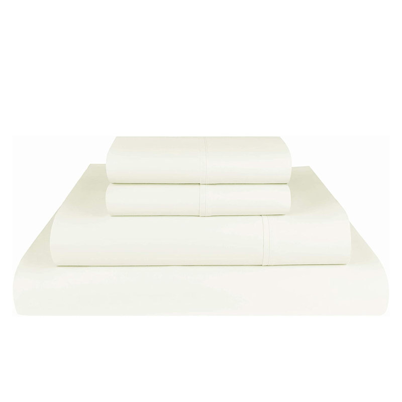 Ensemble de draps en micro-fibre, Ensemble de draps pour grand lit + un drap-housse , Ivoire