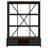 3-Shelf Metal Bookcase With Drawers For Home Office, Open Bookcase, Vintage Industrial Style Bookcase With LED-389553092