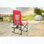 Chaise de réalisateur surdimensionnée très robuste - pliante portable avec table d'appoint et porte-gobelet, rouge-1939973334