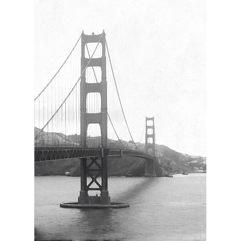 «Golden Gate Bridge Foggy», reproduction sur toile, H 48 po x l 32 po