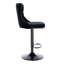 Tabouret de bar en velours noir avec pivot à 360 ° et siège réglable de 25 à 33 pouces, de 2 pour la maison, avec rivets martelés à la main, hauteur en pouces, boutons tirés vers l'arrière