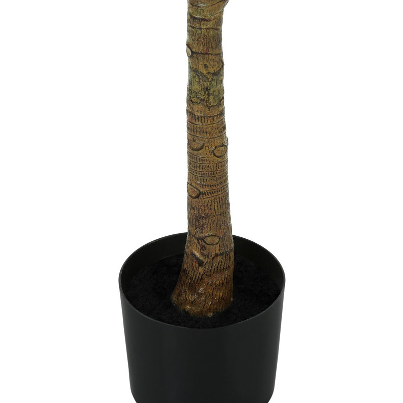 Arbre artificiel 47 po Stacy, 51 feuilles de soie avec pot noir Stacy