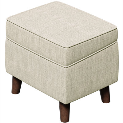 18.5" Wide Rectangle Storage Ottoman Stool, Entryway Ottoman Chairs,Footstools