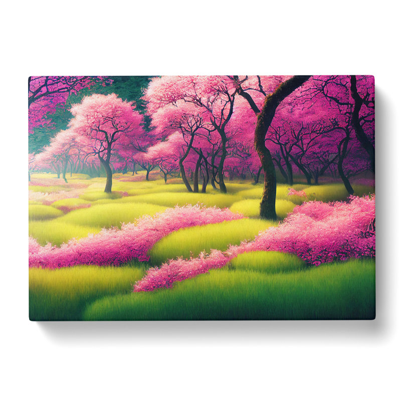 Reflective Spring Forest - Wrapped Canvas