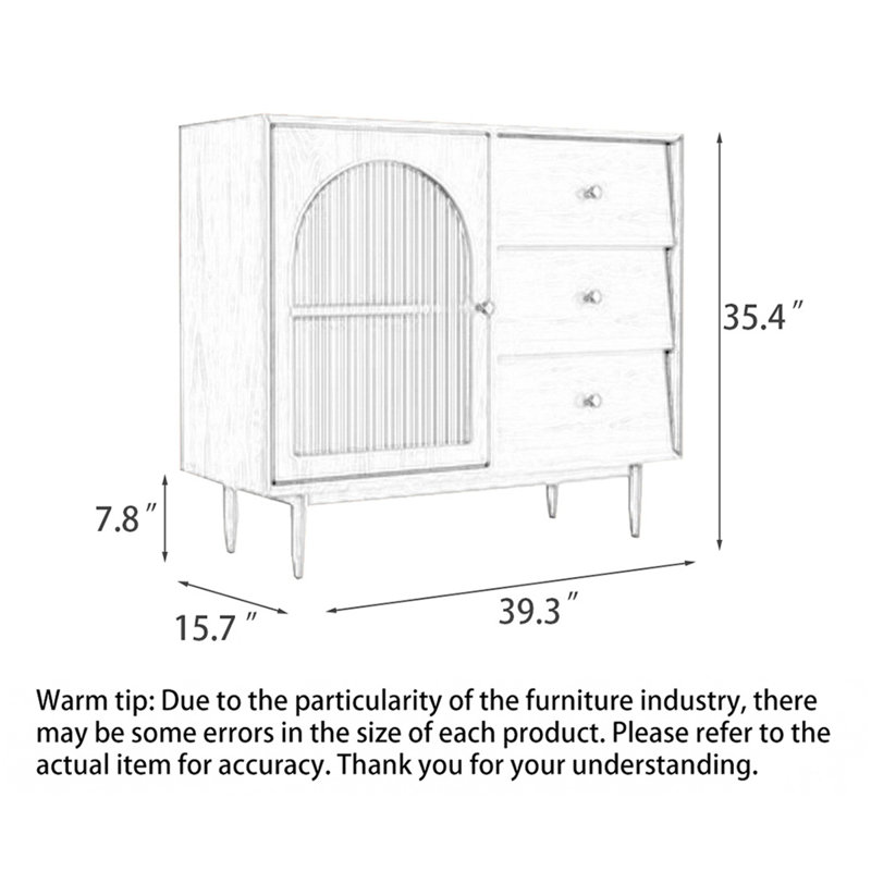 Armoire d'appoint moderne et multifonctionnelle, Brun clair 