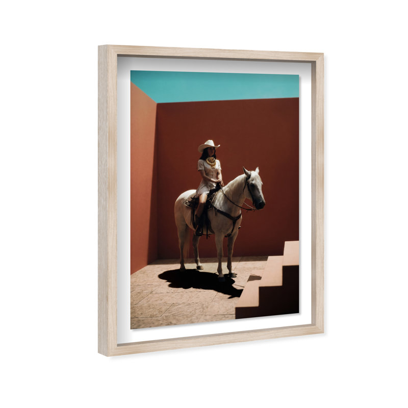 Cowgirl Surreal II Print by Oliver Gal, 11.5"H x 16.5"W, Natural Oak Shadowbox
