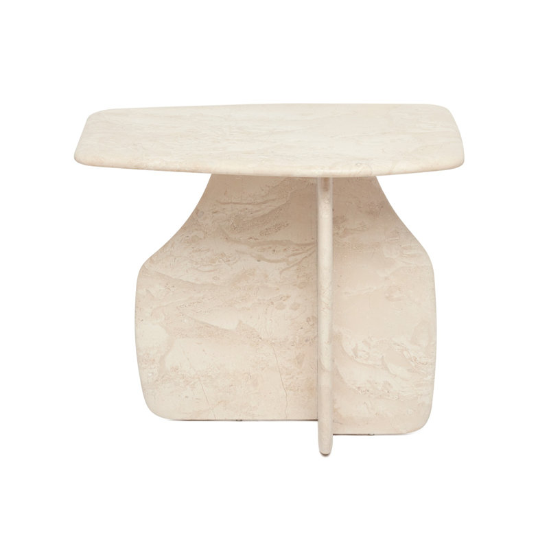 Celine Marble End Table, Biscuit