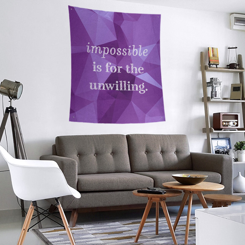 Tapisserie quote-en polyester en faux gemme, H 27,5 po x l 37,5 po, Améthyste