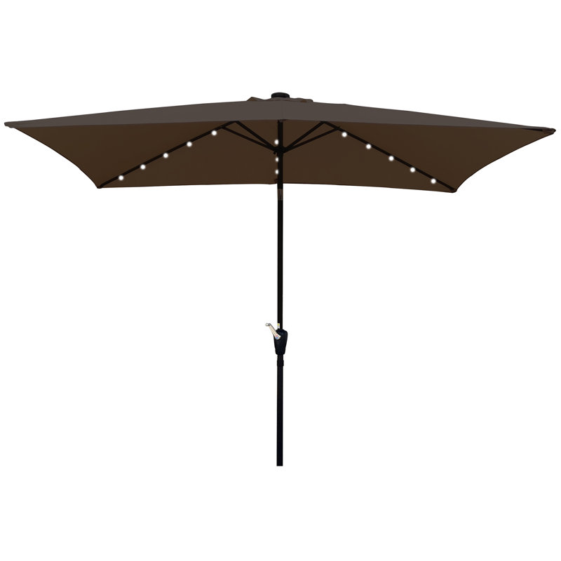 Parasol Taibah 120 avec contrepoids inclus, Chocolat