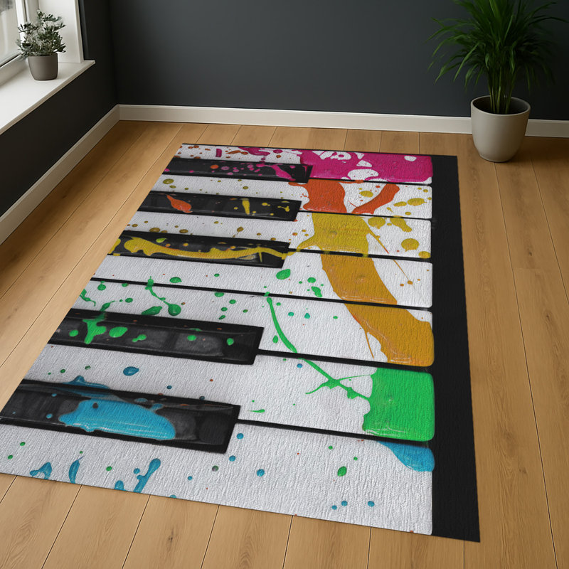 Geometric Area Rug, Runner 70 x 140 cm