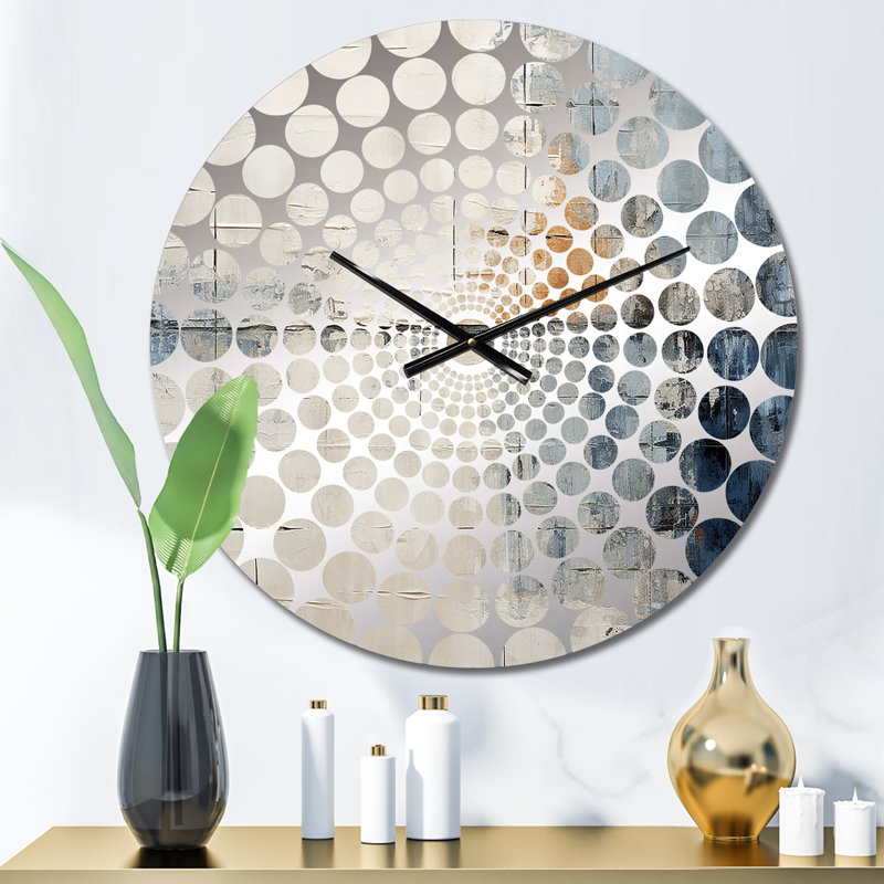 Horloge murale Volmy - Collages abstraits, Petit