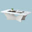 Table basse 1Pc White Finish
