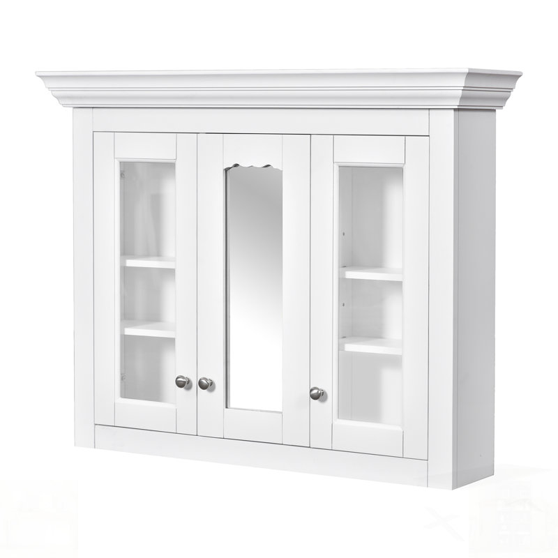 Bathroom Medicine Cabinet With Mirror And 5 Adjustable Shelves, Perfect For Wall-Mounted Storage And Organization