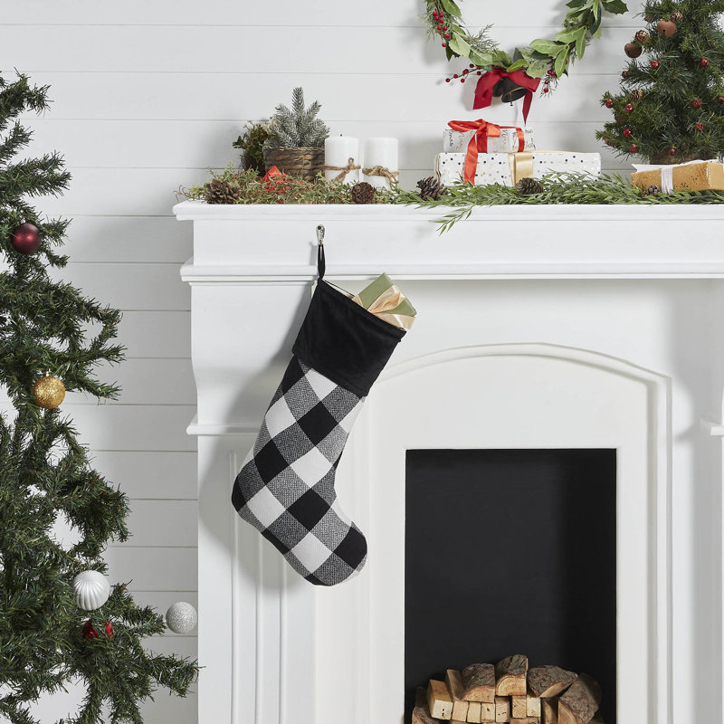  Annie Buffalo Check Cotton Stocking, Country Black