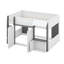 Lit mezzanine double avec maisonnette et rangement-1945068603