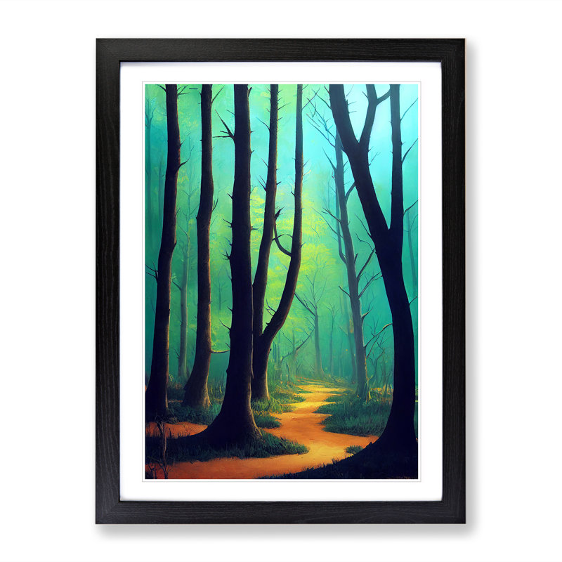 Beautiful Forest - Single Picture Frame Print, Black Framed, 34cm H x 25cm W x 2cm D