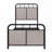 Linen Upholstered Platform Metal Bed Frame with fabric Headboard and Footboard