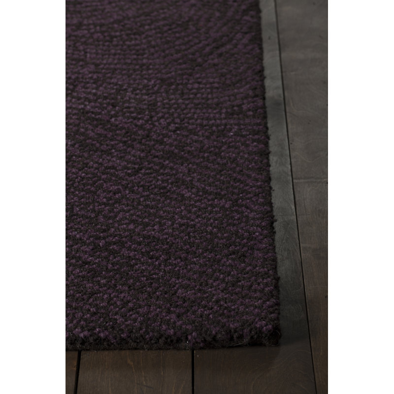 Navyan Gray Area Rug, Black/Purple, Rectangle 5' x 7'6"