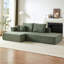 Canapé d'angle modulaire en forme de L, convertible 2 en 1, 2 places en mousse, accoudoirs amovibles avec poches de rangement, 2 coussins de dossier et 2 coussins décoratifs pour salon-1528849880-1528849881