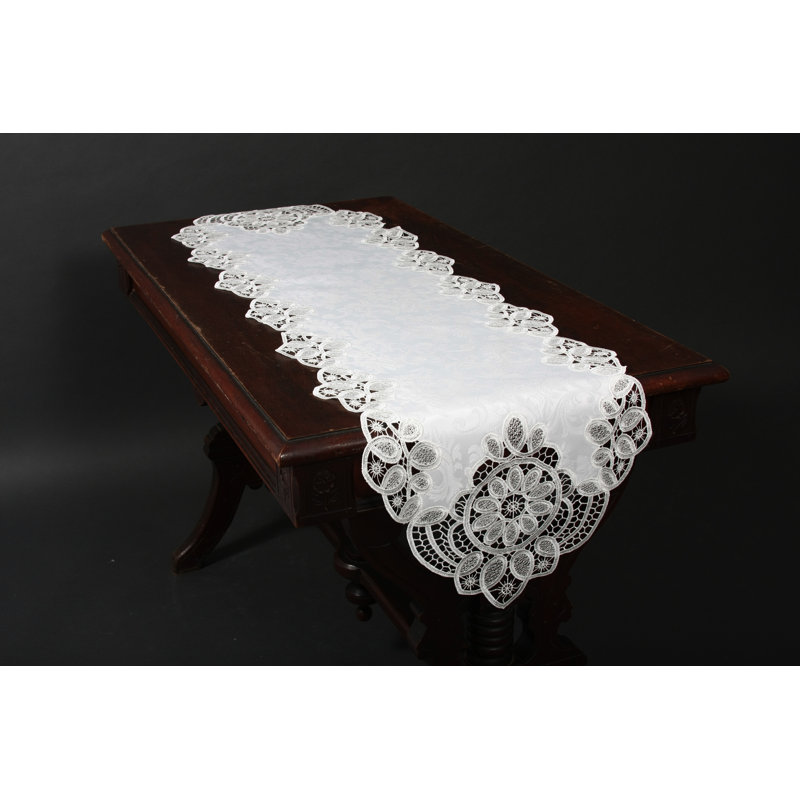 Christofer Floral Oval Table Runner, 90" L x 15" W