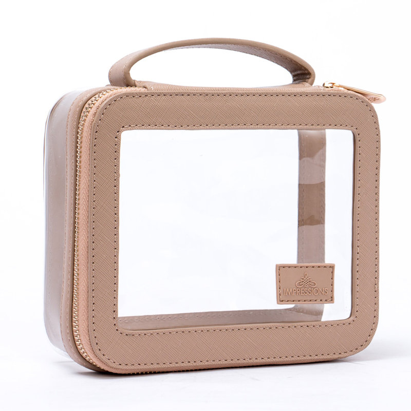 Malcum Mini Cosmetic Case Transparent, Beige