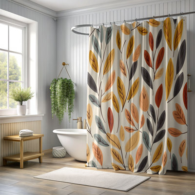 Boho Leaf Harmony - Premium Shower Curtain