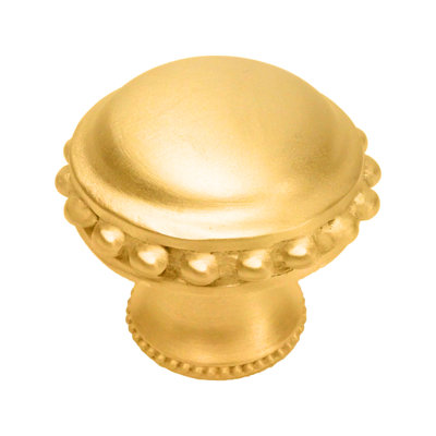 Grand bouton rond classique avec bordure perlée en calice