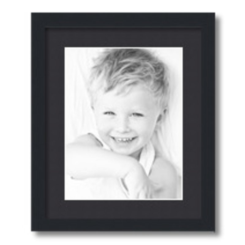 Matte Picture Frame with Mat, Black